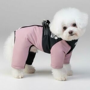 DOG WINTER JUMPSUIT IN LILAC & BLACK - BRAND NEW